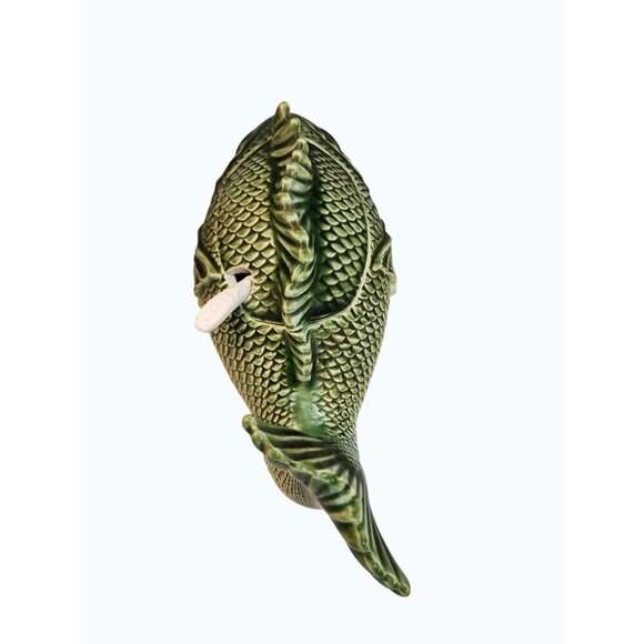 Fish-Shaped 2qt. Ceramic Soup Tureen with Serving Spoon 1950s Vintage Fish Lover - Picture 4 of 14